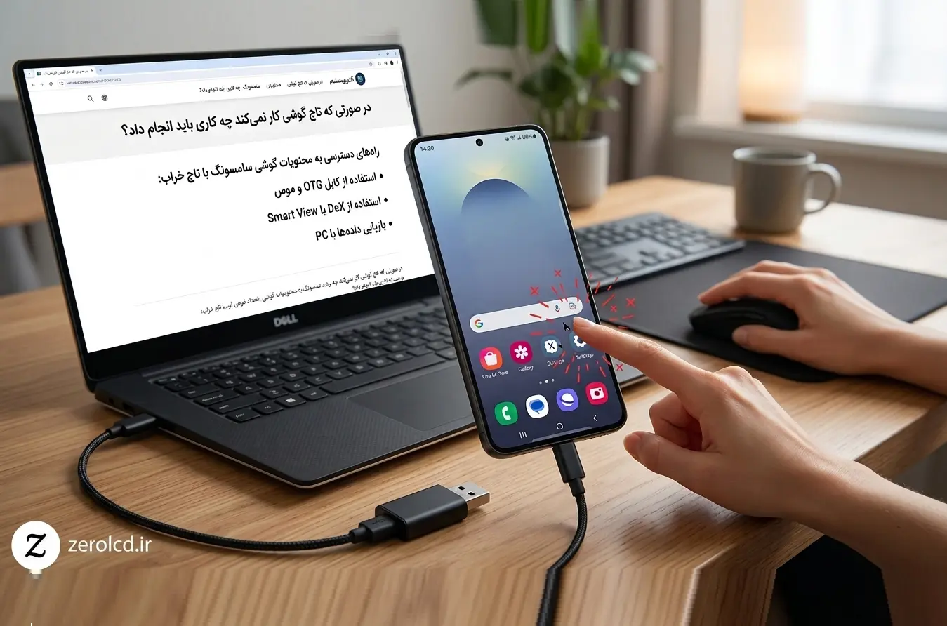 
																			How to access the contents of the phone if the LCD is broken